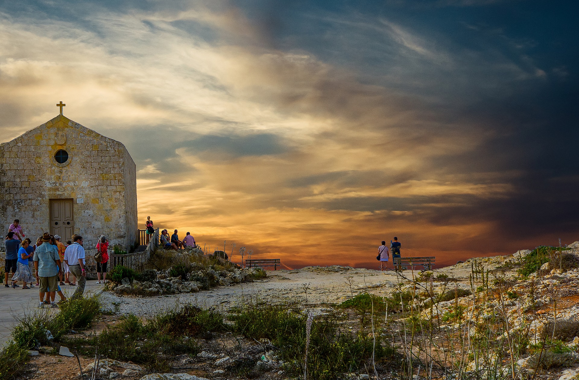 Beautiful sunset in Malta